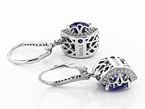 Vanna K™ For Bella Luce® 7.08ctw Tanzanite & White Diamond Simulants Platineve® Earrings