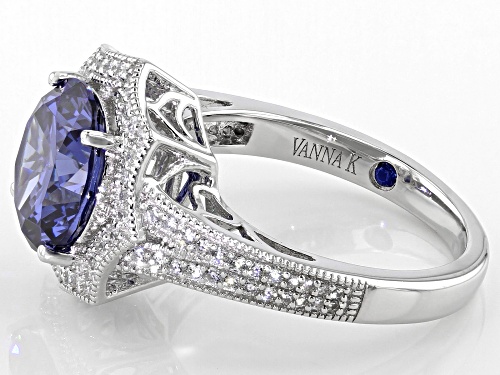 Vanna K ™ For Bella Luce ® 6.44ctw Tanzanite And White Diamond Simulants Platineve ® Ring - Size 11