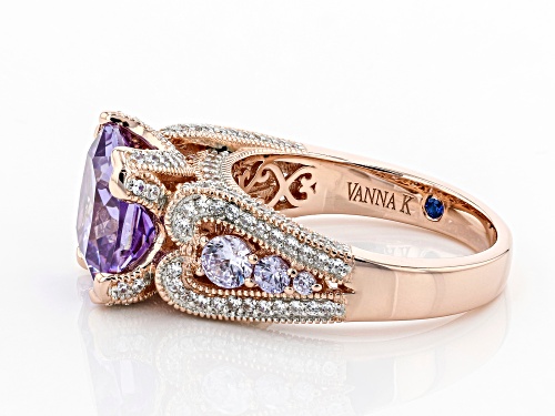 Vanna K ™ For Bella Luce ® 9.09ctw Lavender And White Diamond Simulants Eterno™ Rose Ring - Size 7