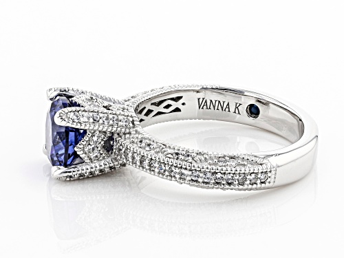 Vanna K ™For Bella Luce ®2.98ctw Tanzanite And White Diamond Simulants Platineve™ Ring (2.50ctw DEW) - Size 10