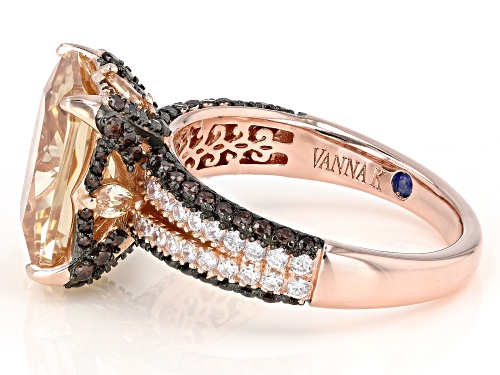 Vanna K ™ For Bella Luce ® 12.12ctw Champagne, White & Mocha Diamond Simulants Eterno ™ Rose Ring. - Size 12