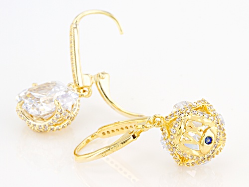 Vanna K ™ For Bella Luce ® 17.41ctw Asscher Cut White Diamond Simulant Eterno ™ Yellow Earrings