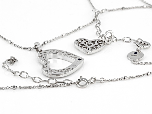 Vanna K™ For Bella Luce® 0.98ctw Diamond Simulant Platineve® Pendant & Chain With Children's Chain