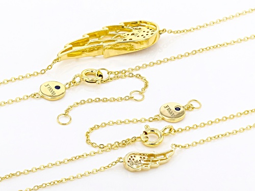 Vanna K™ For Bella Luce® 0.45ctw Eterno ™ Yellow Angel Wing Necklace W/ Matching Children's Necklace - Size 18