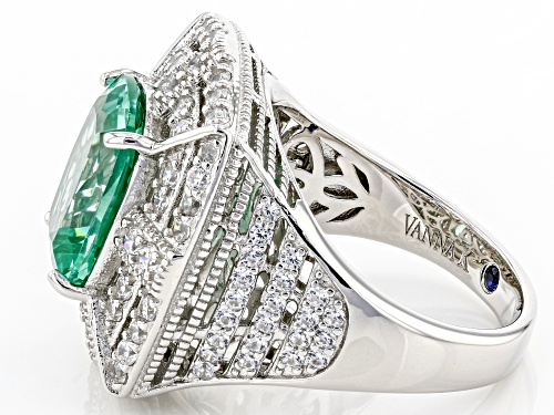 Vanna K ™ for Bella Luce ® 6.76ctw Ocean Dream and White Diamond Simulants Platineve® Ring - Size 8