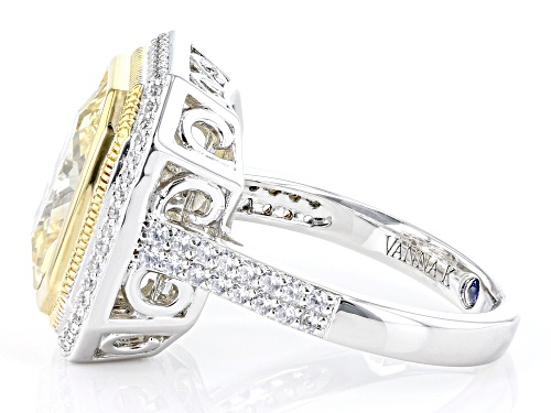Vanna K™ for Bella Luce® 10.62ctw Canary Diamond Simulant Platineve® Ring (6.43ctw DEW) - Size 12