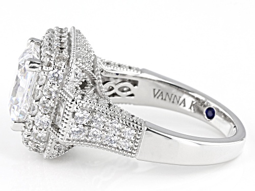 Vanna K™ For Bella Luce® 7.28ctw White Diamond Simulant Platineve™ Ring (4.41ctw DEW) - Size 7