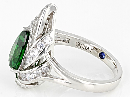 Vanna K™ Bella Luce® 4.39ctw Emerald And White Diamond Simulants Platineve® Hawaii Collection Ring - Size 11