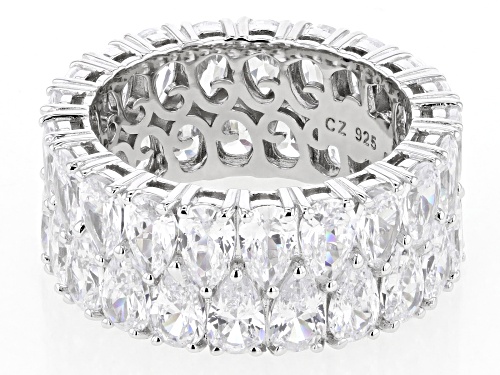 Vanna K™ For Bella Luce® 12.41ctw White Diamond Simulant Platineve® Ring(7.52ctw DEW) - Size 7