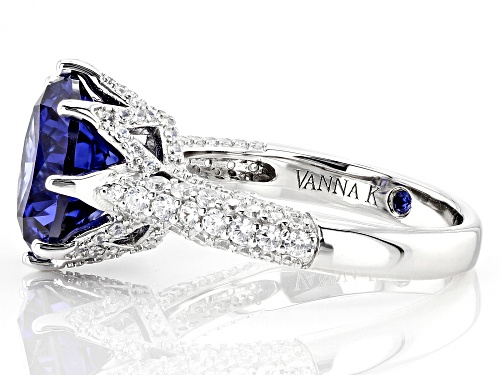 Vanna K™ For Bella Luce® 9.14ctw Tanzanite And White Diamond Simulants Platineve® Ring - Size 9