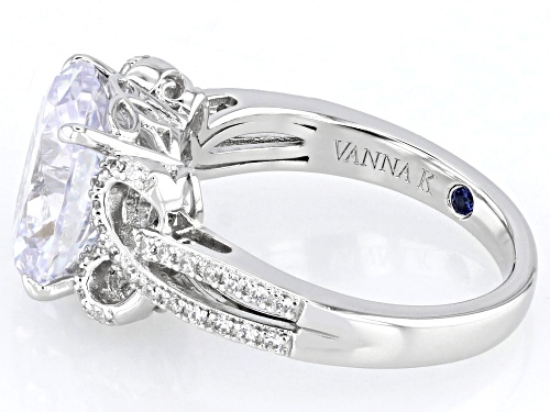 Vanna K™ For Bella Luce® 7.12ctw White Diamond Simulant Platineve® Ring(4.31ctw DEW) - Size 10