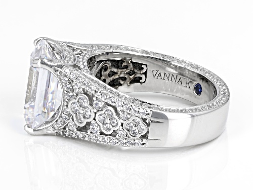 Vanna K™ For Bella Luce® 9.17ctw White Diamond Simulant Platineve® Ring(5.55ctw DEW) - Size 7