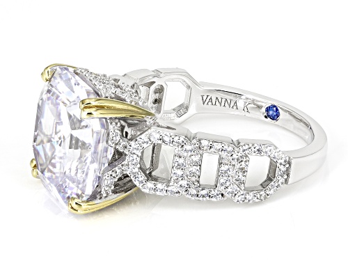 Vanna K™ For Bella Luce® 13.23ctw White Diamond Simulant Platineve® Asscher Cut Ring(8.01 ctw DEW) - Size 8