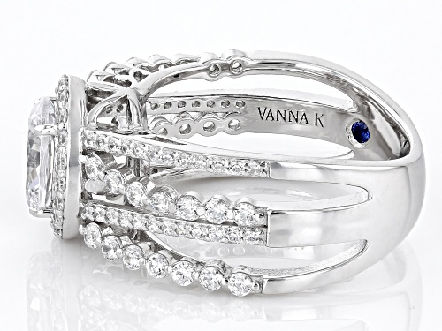 Vanna K™ For Bella Luce® 3.25ctw White Diamond Simulant Platineve® Ring(1.96ctw DEW) - Size 9