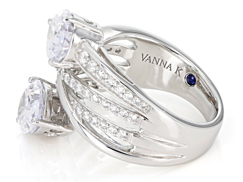 Vanna K™ For Bella Luce® 6.79ctw White Diamond Simulant Platineve® Ring(4.12ctw DEW) - Size 6