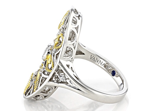 Vanna K™ For Bella Luce® 1.04ctw White Diamond Simulant Platineve® And Eterno™ Yellow Ring - Size 7