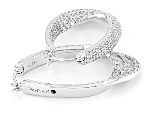 Vanna K™ For Bella Luce® 4.62ctw White Diamond Simulant Platineve® Hoops(2.80ctw DEW)