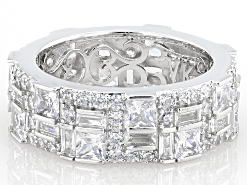 Vanna K™ For Bella Luce® 6.78ctw White Diamond Simulant Platineve® Ring(4.10ctw DEW) - Size 10