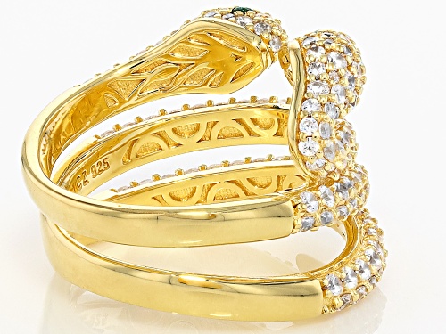 Vanna K™ For Bella Luce® 5.16ctw Emerald And White Diamond Simulants Eterno™ Yellow Snake Ring - Size 6