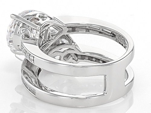 Vanna K™ For Bella Luce® 9.85ctw White Diamond Simulant Platineve® Ring(5.96ctw DEW) - Size 7