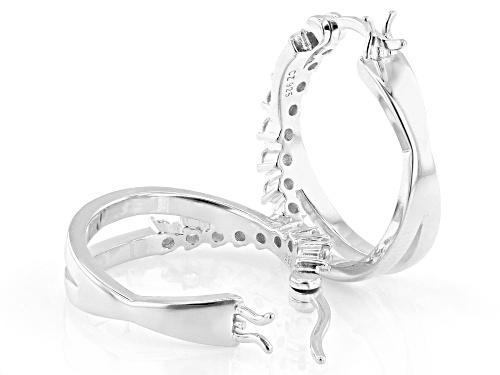 Vanna K™ For Bella Luce® 1.08ctw White Diamond Simulant Platineve® Hoops