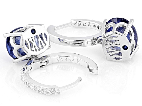 Vanna K™ For Bella Luce® 8.76ctw Tanzanite And White Diamond Simulants Platineve® Earrings