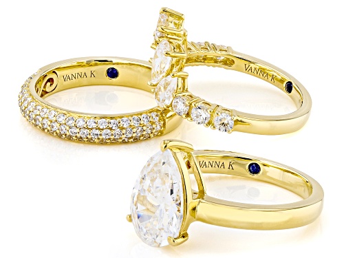 Vanna K™ For Bella Luce® 8.16ctw White Diamond Simulant Eterno™ Yellow Ring Set - Size 9