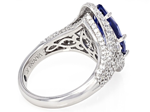 Vanna K™ For Bella Luce® 7.98ctw Tanzanite And White Diamond Simulants Platineve® Ring - Size 6
