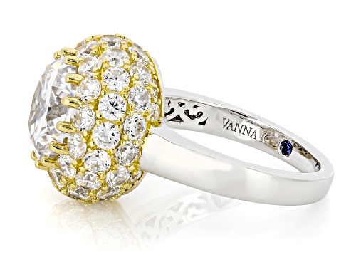 Vanna K™ For Bella Luce® 11.13ctw White Diamond Simulant Eterno™ Yellow and Platineve® Ring - Size 7