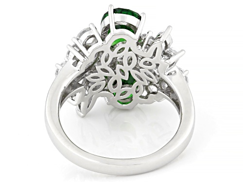 Vanna K™ For Bella Luce® 7.24ctw Emerald And White Diamond Simulants Platineve® Ring - Size 9