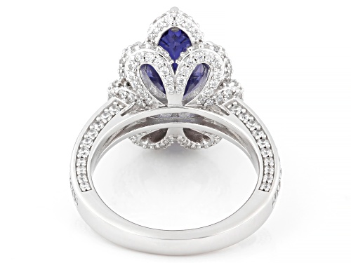 Vanna K™ For Bella Luce® 8.96ctw Tanzanite And White Diamond Simulants Platineve™ Ring - Size 6