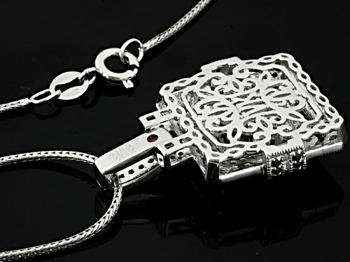 Kolore By Vanna K ™ 8.24ctw Black & White Diamond Simulant Platineve® Pendant With Chain