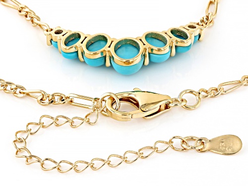 Sleeping Beauty Turquoise 18k Yellow Gold Over Sterling Silver 18