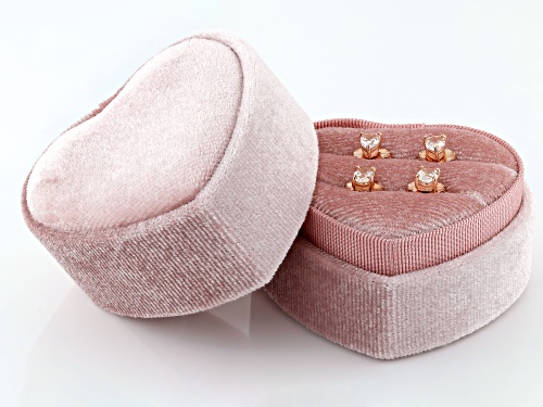 1.04ctw Peach Morganite 18k Rose Gold Over Sterling Silver Earrings With Jewelry Box