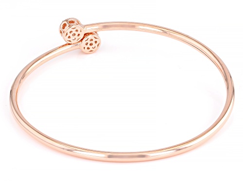 0.77ctw Peach Morganite With 0.14ctw White Zircon 18k Rose Gold Over Sterling Silver Bracelet - Size 8