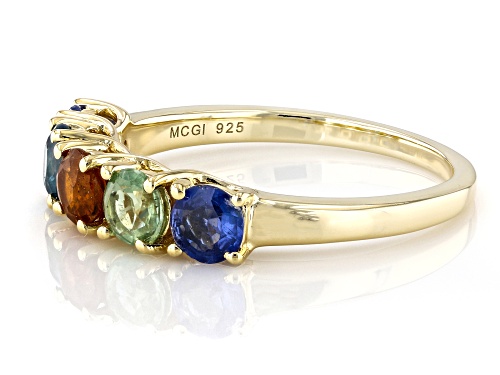 1.16ctw Multi Color Kyanite 18k Yellow Gold Over Sterling Silver Ring - Size 9
