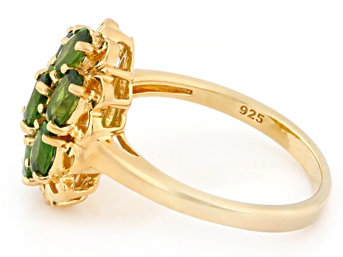 1.47ctw Chrome Diopside 18k Yellow Gold Over Sterling Silver Ring - Size 6