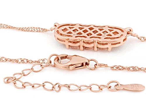 1.39ctw Morganite 18k Rose Gold Over Sterling Silver Necklace