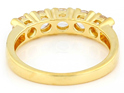 1.40ctw Lab Created White Sapphire 18k Yellow Gold Over Sterling Silver Ring - Size 7