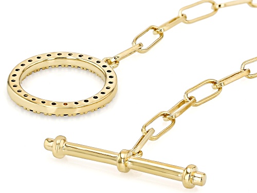 0.53ctw Black Spinel 18k Yellow Gold Over Sterling Silver Necklace - Size 18