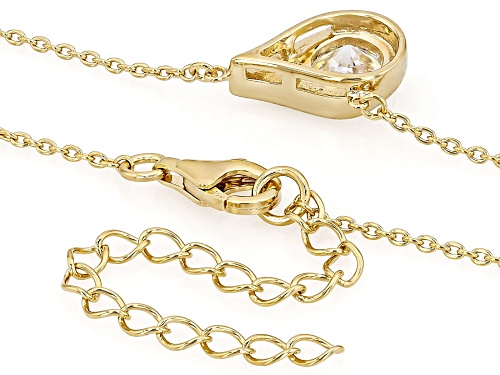 1.40ct Strontium Titanate 18k Yellow Gold Over Sterling Silver Necklace - Size 18