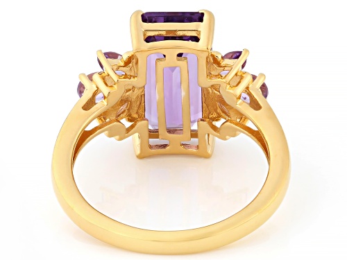 3.78ctw Canela Amethyst 18k Yellow Gold Over Sterling Silver Ring - Size 10