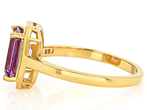 1.96ct Canela Amethyst 18k Yellow Gold Over Sterling Silver Solitaire Ring - Size 6