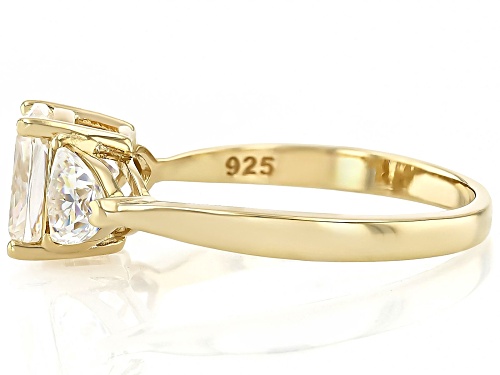 3.26ctw Strontium Titanate 18k Yellow Gold Over Sterling Silver Ring - Size 9