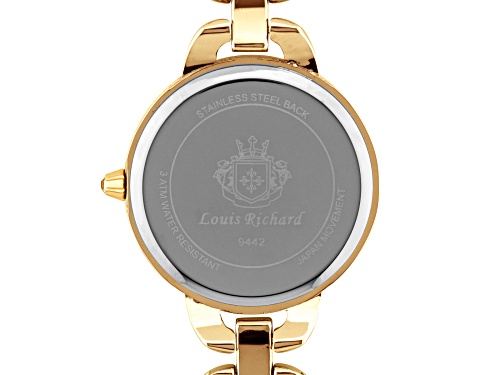 Louis Richard Felina Ladies Watch with H-Link Bracelet and Rose Gold Dial