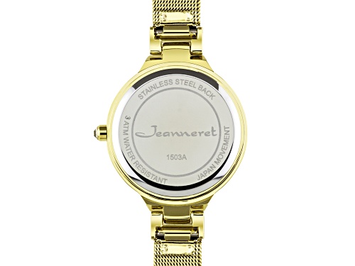 Jeanneret Jura Ladies Watch Gold-Tone Mesh Band And Eggshell Eggshell Dial