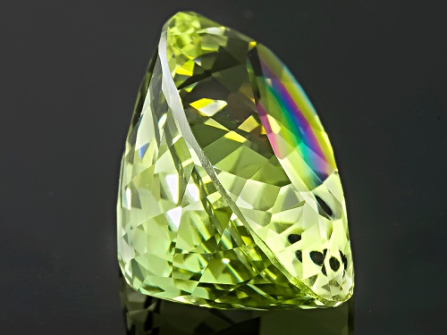 Brazilian Chartreuse Beryl 18.37ct 20.98x14.44x11.31mm Oval With Gemworld Report