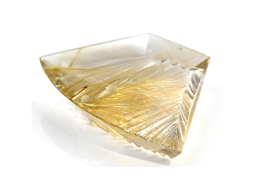 Rutilated Quartz 48.53x37.73mm Fan Shape 131.88ct