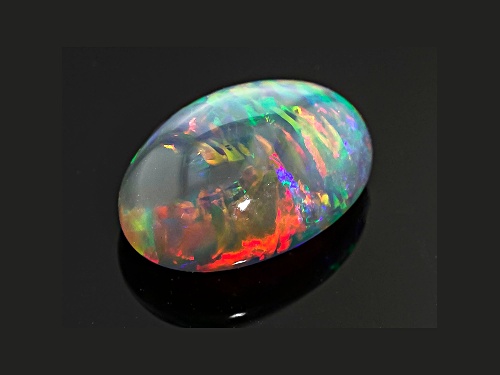 Black Opal 11.9x8.11mm Oval Cabochon 2.93ct