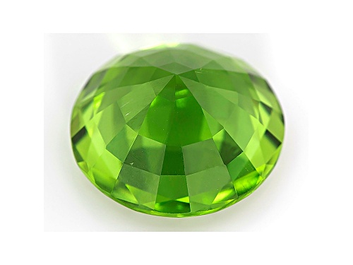 Peridot 14.5mm Round Mixed Step Cut 10.68ct